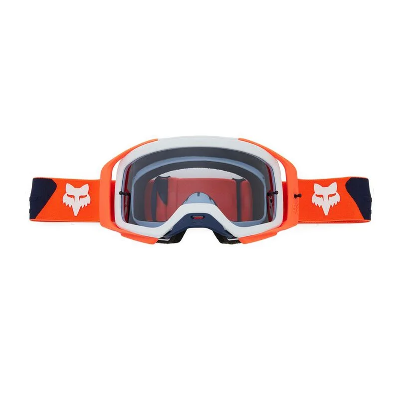 bicycle valve length-Fox Racing Airspace Core Goggle - Smoke - Navy-Orange