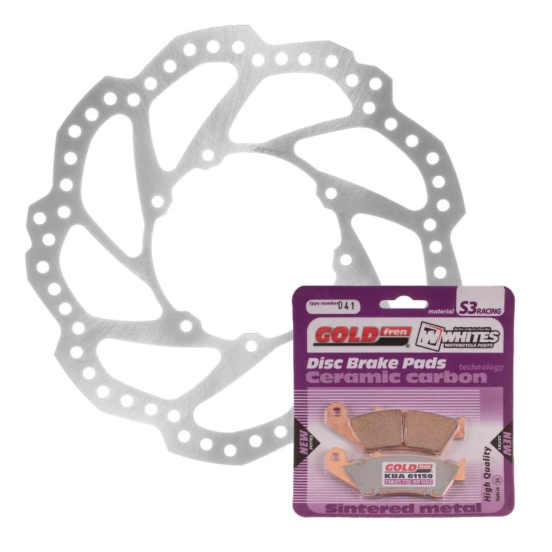 bicycle cleat lock-BRAKE DISC & PAD FRONT KIT - HON CRF250R 15-20 - WAVE