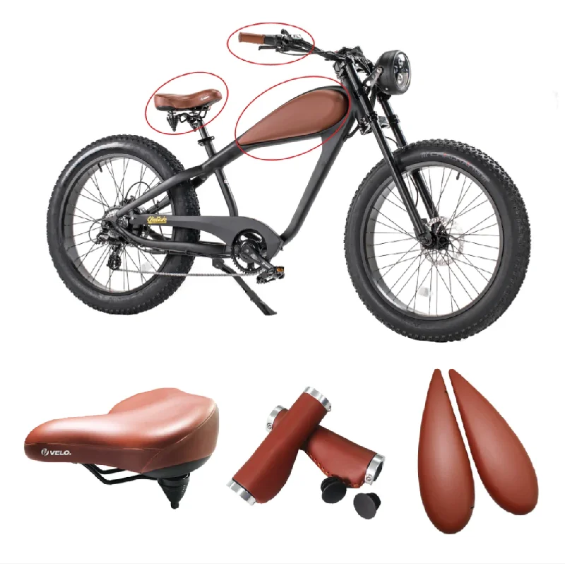 bicycle handlebar kit-Revi Cheetah Accent Mods (Saddle + Grip + Tank)