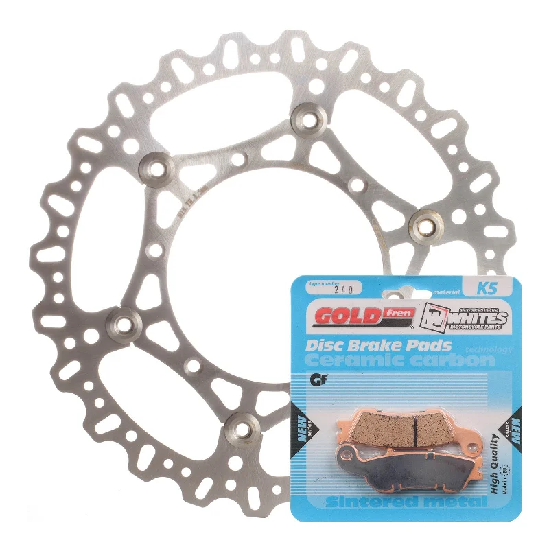 bicycle suspension travel-BRAKE DISC & PAD FRONT KIT - YAM YZ250F 16-20 - WAVE