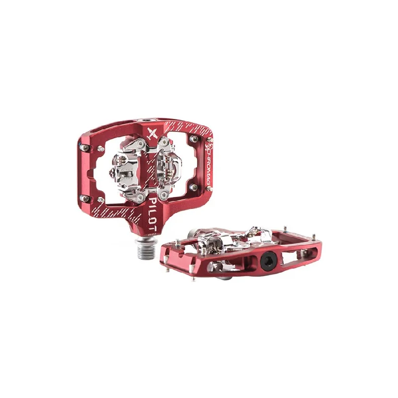 bicycle chain roller-Chromag Pilot SPD Pedals Red