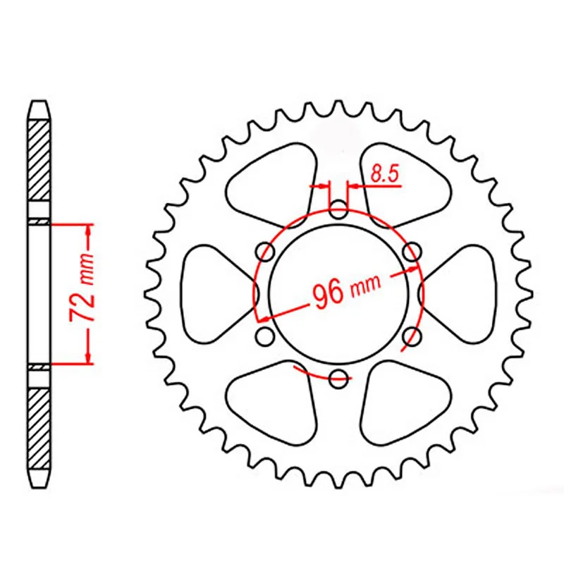 bicycle rust paste-MTX 820 Steel Rear Sprocket #520 (42T) (11-324-42)