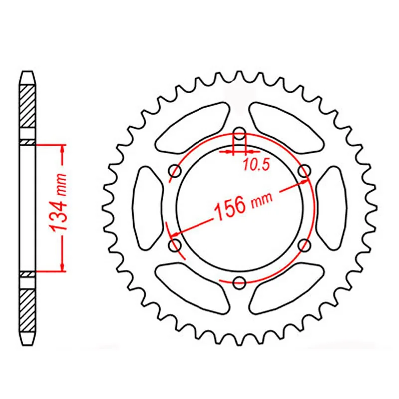 bicycle track kit-MTX 472 Steel Rear Sprocket #520 (41T) (11-130-41)