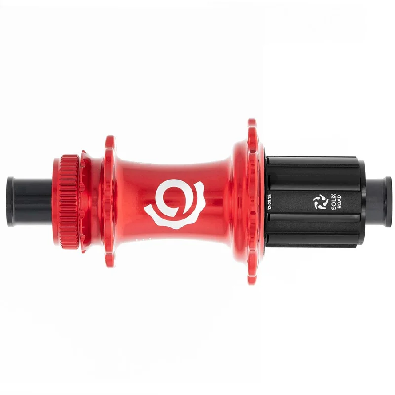 bicycle rust scrub-Industry Nine Solix G Classic Rear HG11 Disc Hub Rear 24H 12mm TA 142mm Shimano HG 11 Red