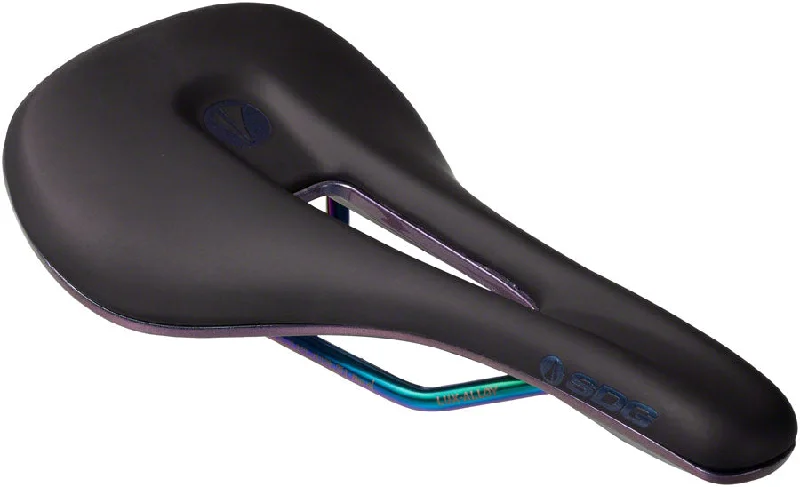 bicycle paint base-SDG Bel-Air V3 Overland Saddle Lux-Alloy Rails Black/Oil