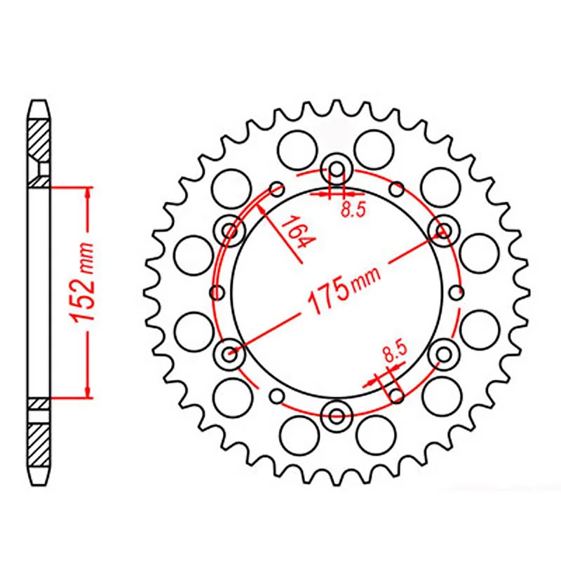 bicycle stationary kit-MTX 853 Steel Rear Sprocket #520 (44T) (11-2H0-44)