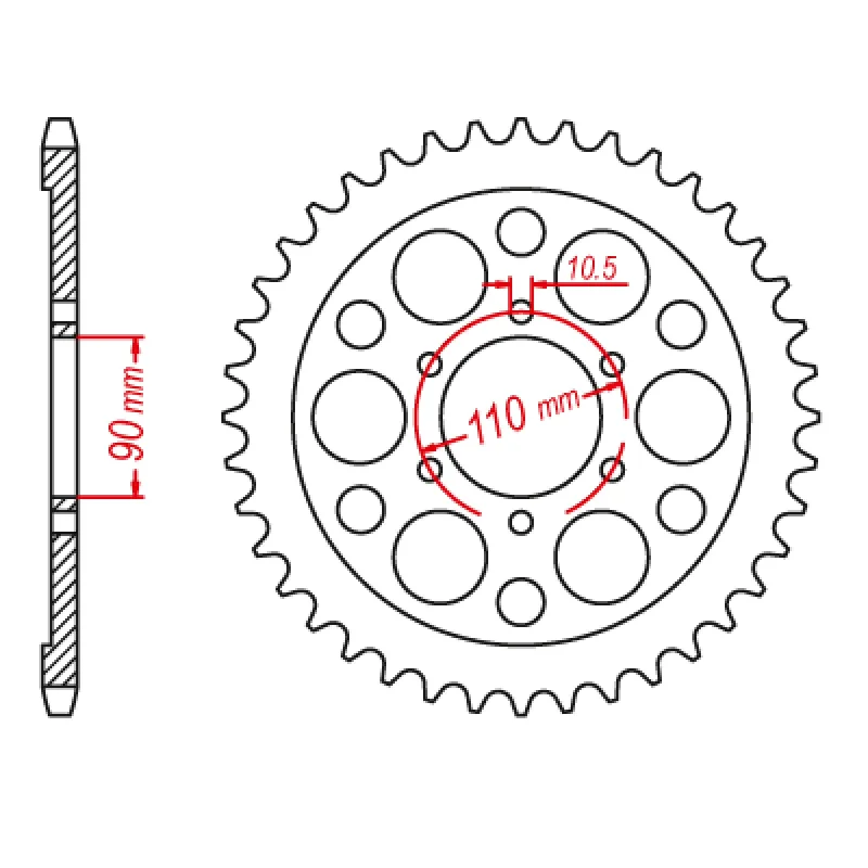 bicycle race kit-MTX 858 Steel Rear Sprocket #630 (35T) (11-5A8-35)