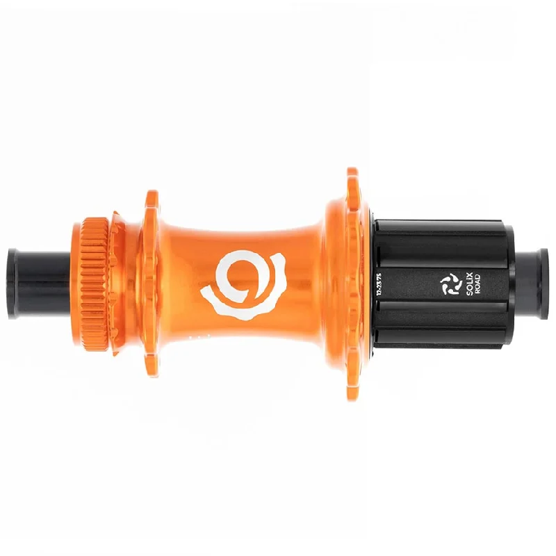 bicycle valve seal-Industry Nine Solix G Classic Rear HG11 Disc Hub Rear 28H 12mm TA 142mm Shimano HG 11 Orange