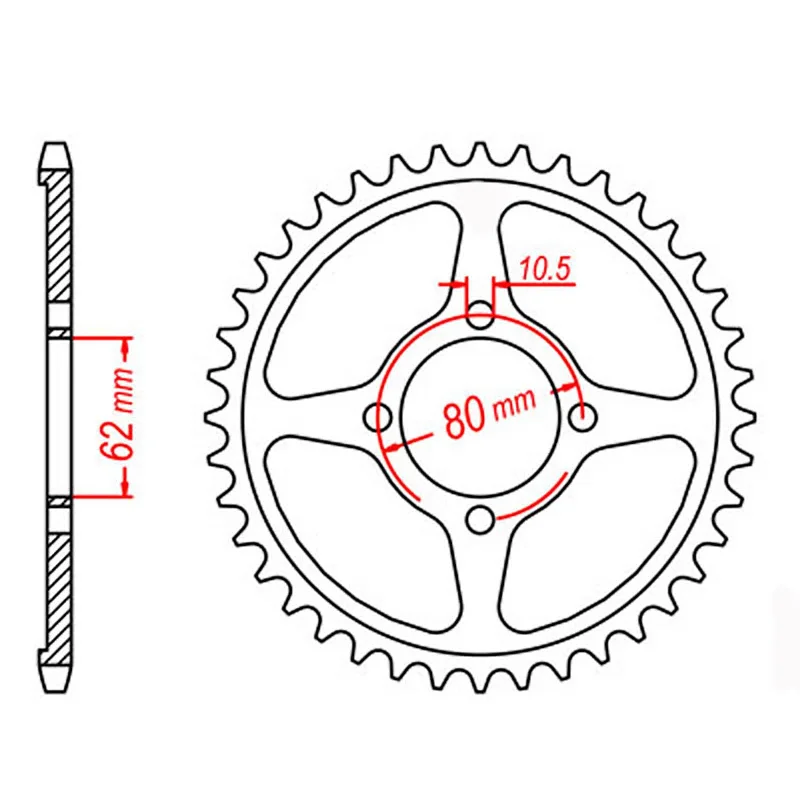 bicycle chain breaker-MTX 1843 Steel Rear Sprocket #428 (54T) (11-5HP-54)