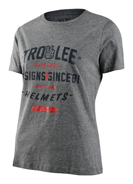 bicycle shoe heel-Troy Lee Designs Roll Out Short Sleeve Tee - Womens - Deep Heather