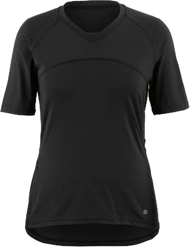 bicycle jersey kit-Louis Garneau HTO 3 Short Sleeve MTB Jersey - Womens - Black - 2022