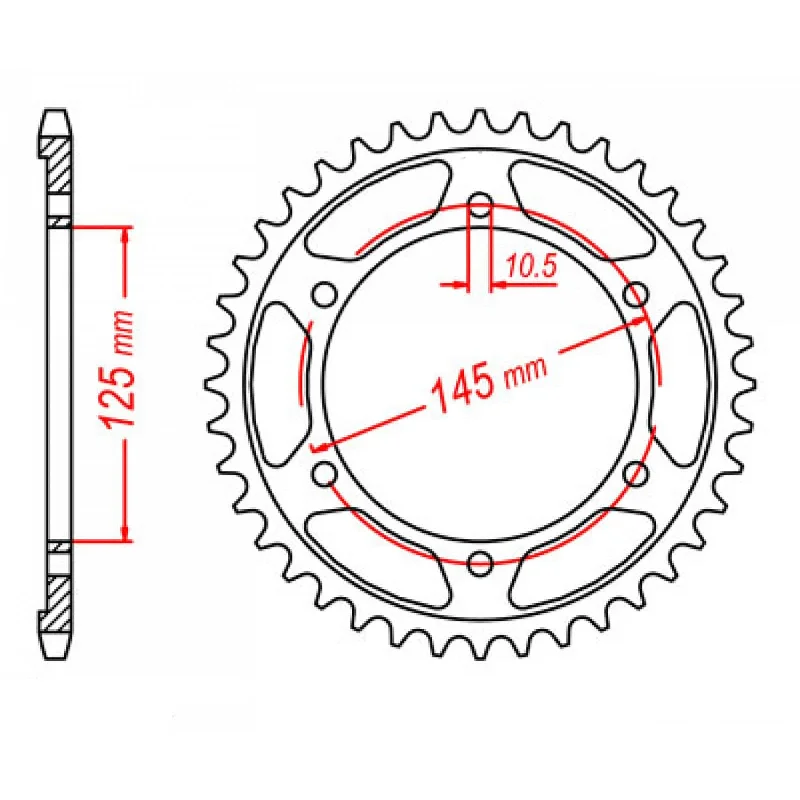 bicycle handlebar kit-MTX 865 Steel Rear Sprocket #530 (46T) (11-1AE-46)