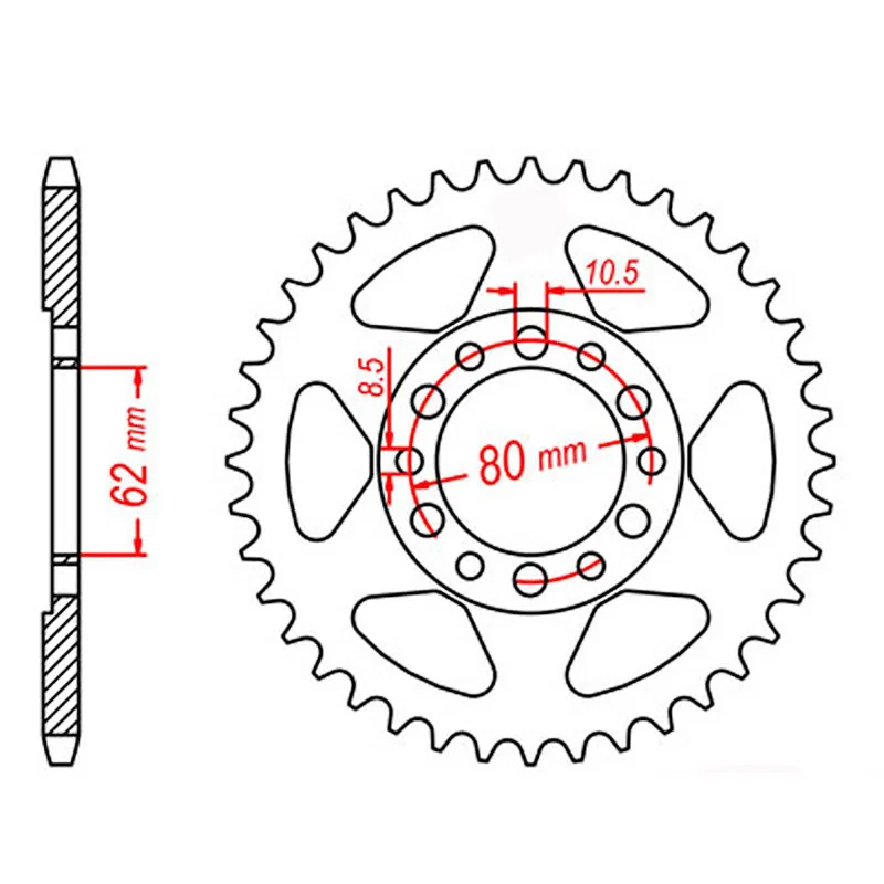 bicycle rotor truing-MTX 1842 Steel Rear Sprocket #428 (48T) (11-248-48)