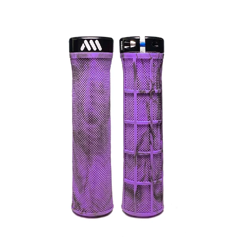 bicycle brake hose-All Mountain Style Berm Grips Purple Camo