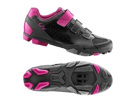 bicycle calorie kit-Giant Liv Fera Off-Road Shoe Nylon Sole BLACK / FUSCHIA 40