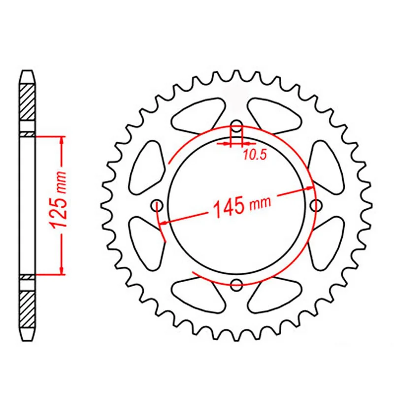 bicycle hill kit-MTX 857 Steel Rear Sprocket #520 (48T) (11-5Y1-48)