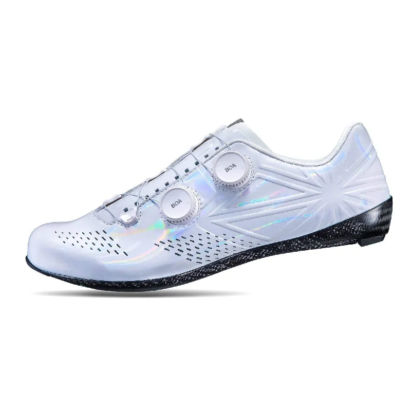 bicycle custom kit-Kazze Carbon Road Shoe - White Holo