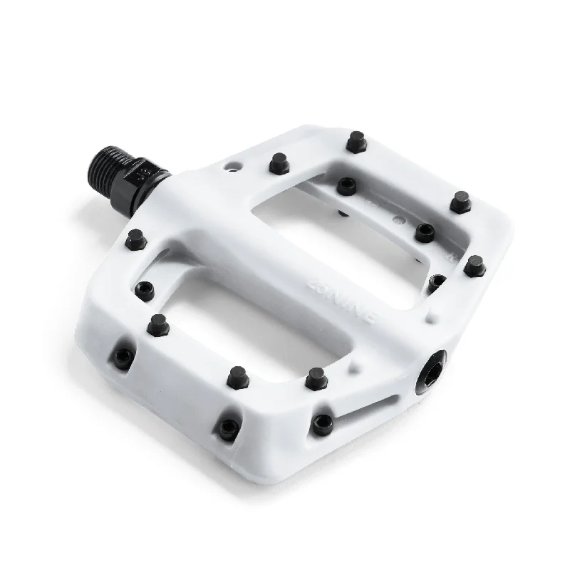 bicycle stem cap-Ronin Platform BMX Pedals - White