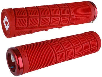 bicycle sidewall grip-ODI Reflex V2.1 Grips - White/Red, Lock-On