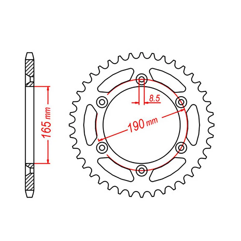 bicycle elbow kit-MTX 896 Steel Rear Sprocket #520 (48T) (11-KM2-48)