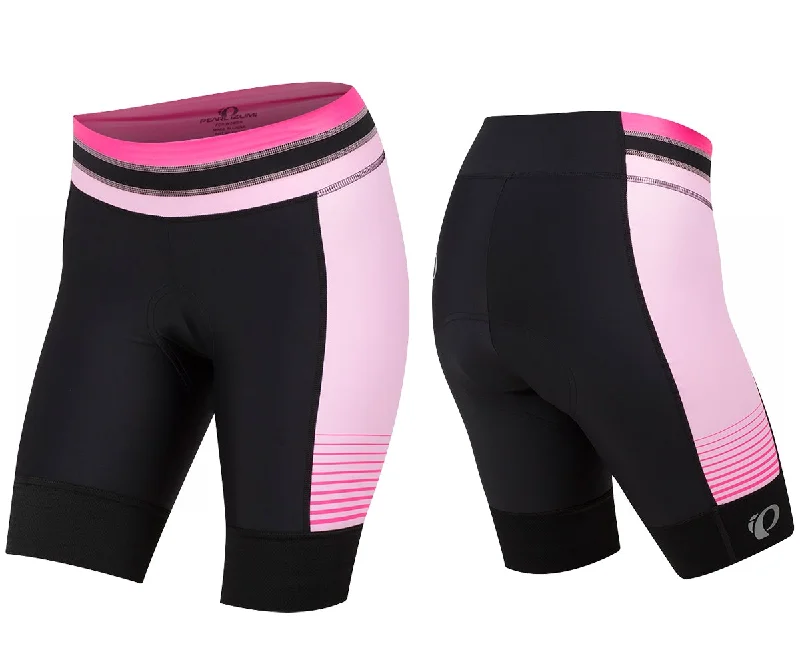 bicycle retro kit-Pearl Izumi Elite Pursuit Short - Womens - Black-Screaming Pink Diffuse