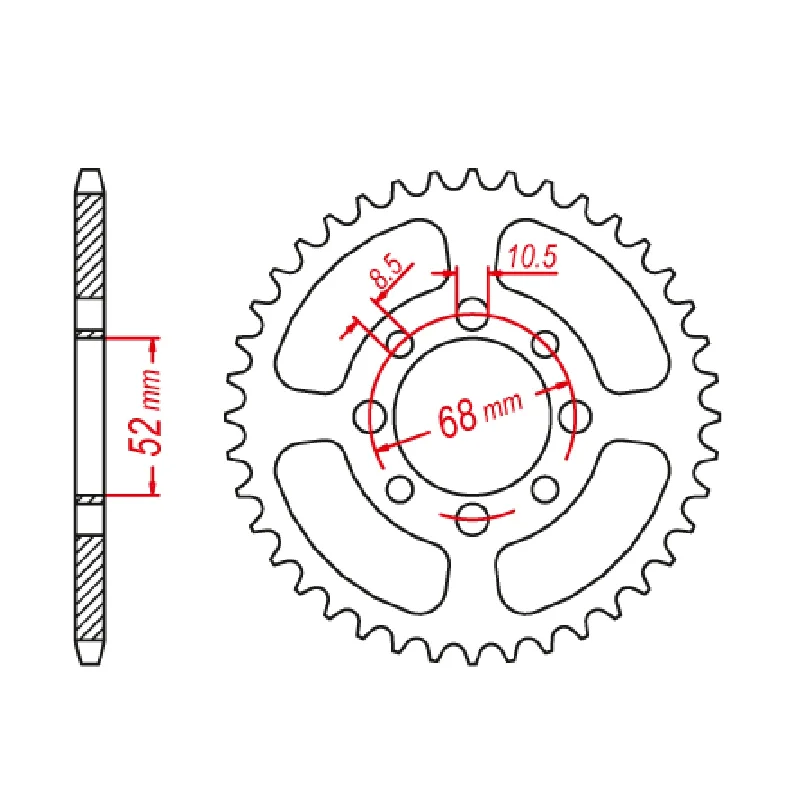 bicycle handlebar kit-MTX 801 Steel Rear Sprocket #420 (34T) (11-463-34)