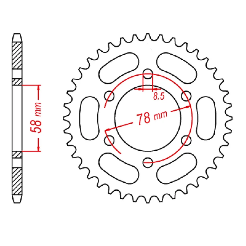 bicycle lever clamp-MTX 458 Steel Rear Sprocket #428 (37T) (11-173-37)