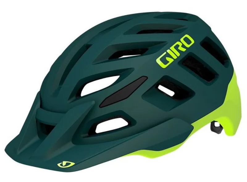 bicycle cleat slot-Giro Radix MIPS MTB Helmet - Matt True Spruce-Citron - 2020