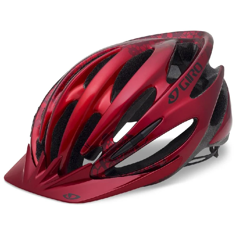 bicycle paint sheen-Giro Sapphire XC Helmet - Womens - Ruby Red Lace