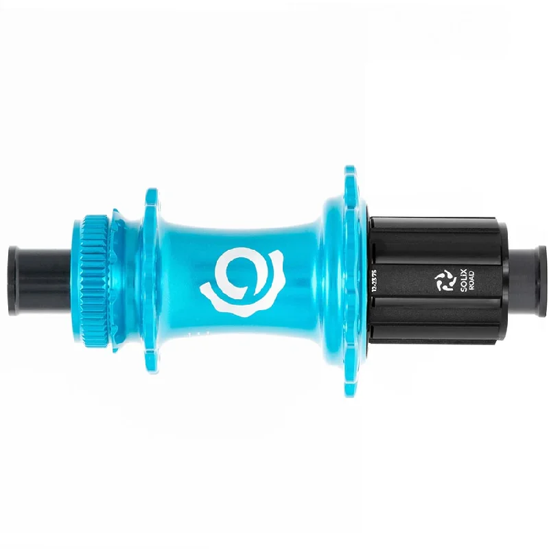 bicycle paint primer-Industry Nine Solix G Classic Rear HG11 Disc Hub Rear 28H 12mm TA 142mm Shimano HG 11 Turquoise