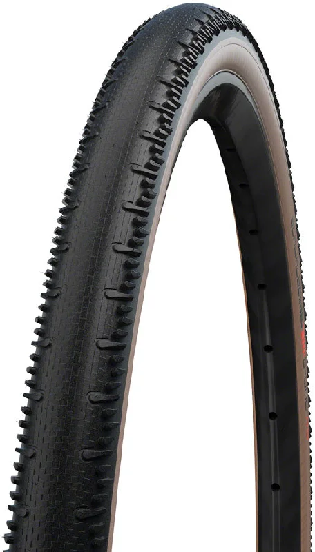 bicycle suspension travel-Schwalbe G-One RS Tire - 700 x 40 Tubeless Folding BLK/Transparent Evolution Line Super Race V-Guard Addix Race