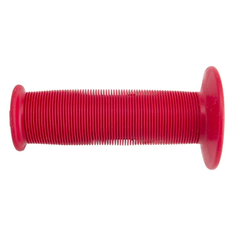 bicycle theft kit-Odi Mushroom Single Ply Grips Bright Red 120mm w/ Flange