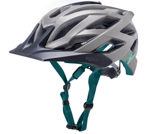 bicycle race kit-Kali Lunati Sync MTB Helmet - Matt Gray-Teal