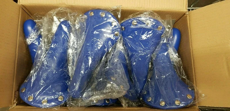 bicycle gear pitch-Wholesale Joblot Of 25 Adult Traditional Retro Style Riveted Saddles Blue 270mm