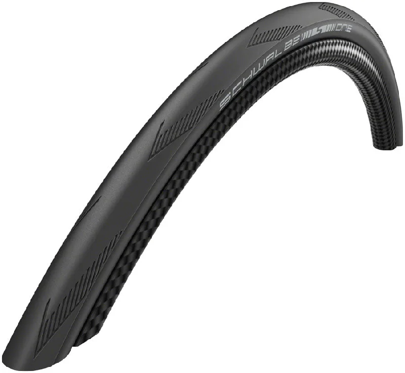 bicycle gear tooth-Schwalbe One Tire - 700 x 30 Tubeless Folding BLK Performance Line RaceGuard Addix