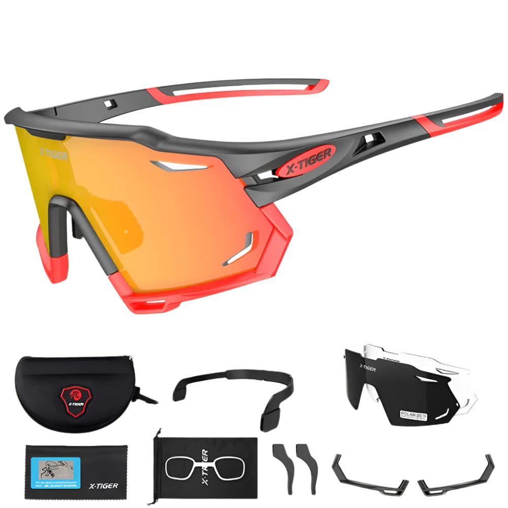 bicycle charity kit-X-TIGER Polarized Sport Sunglasses Men Women Bicycle Glasses Road Cycling Goggles Mountain Bike Riding Protection Eyewear