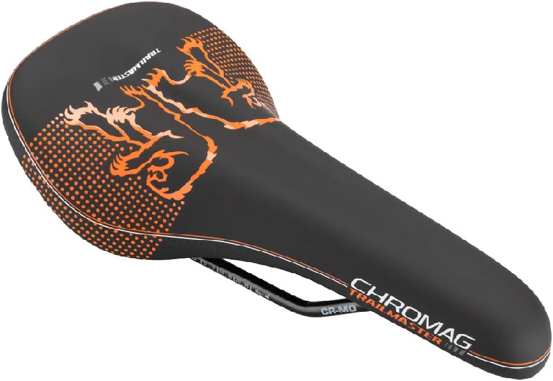 bicycle tool kit-Chromag Trailmaster DT Saddle 280 x 135mm 305g Black/Orange