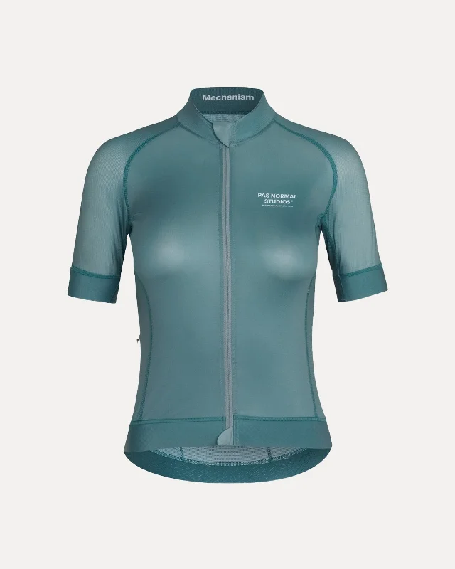 bicycle cleat shim-Women's Mechanism Jersey - Dusty Teal