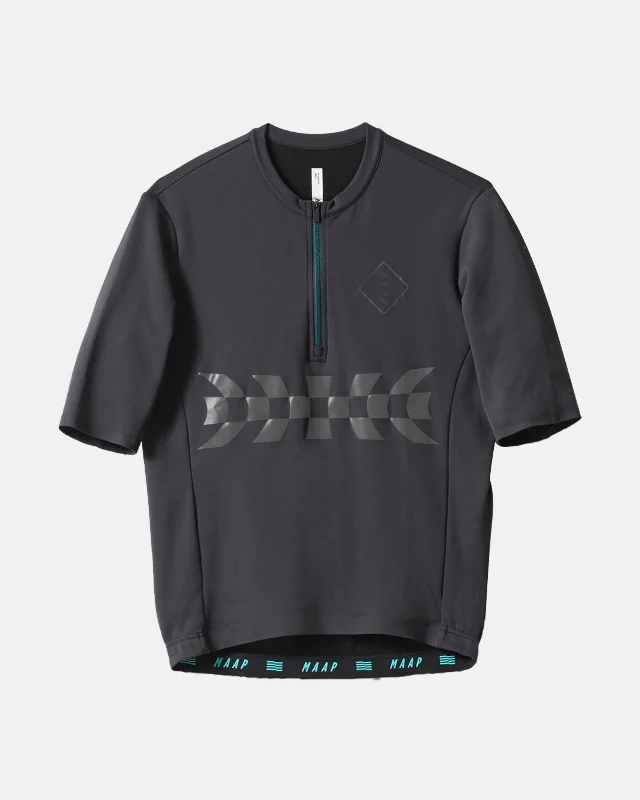 bicycle lane kit-Alt_Road Half Zip Jersey - Black