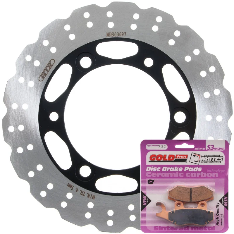 bicycle tool kit-BRAKE DISC & PAD REAR KIT - KAW EX300 NINJA 13-17 - WAVE