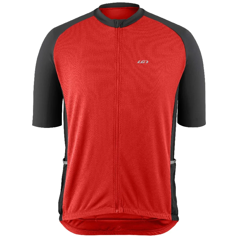 bicycle back kit-Louis Garneau Connection 4 Short Sleeve Road Jersey - Barbados Cherry - 2022