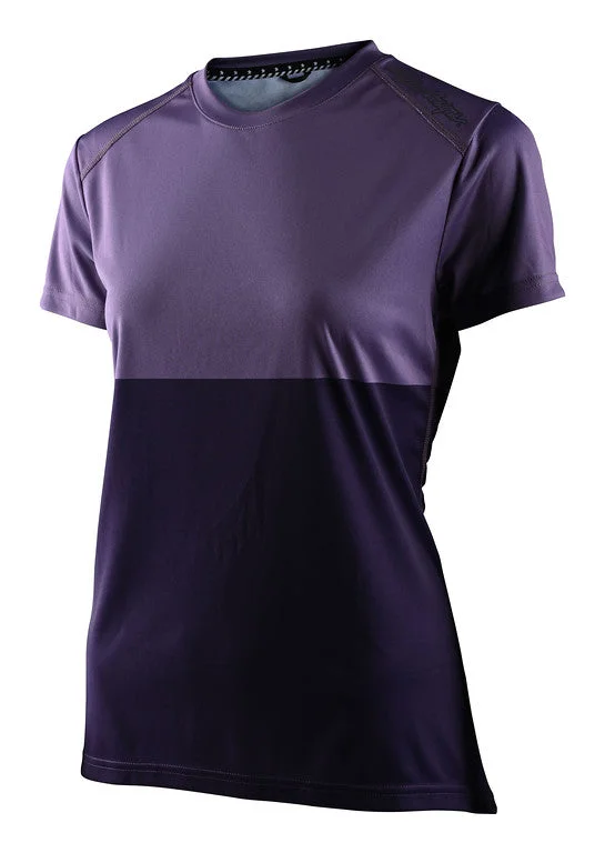 bicycle carbon kit-Troy Lee Designs Lilium Short Sleeve MTB Jersey - Womens - Block - Orchid-Purple