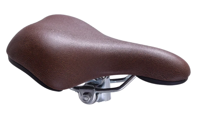 bicycle saddle kit-TRADITIONAL BROWN BIKE SADDLE FROM DAWES LADIES OR MENS COMFY ANY CYCLE SEAT