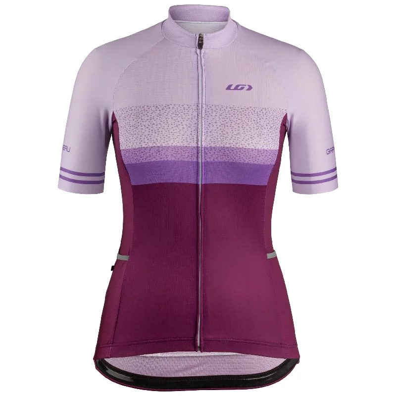 bicycle backpack kit-Louis Garneau Premium Short Sleeve Jersey - Womens - Salvia Purple - 2022