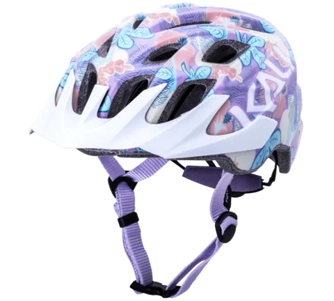 bicycle saddle rail-Kali Protectives Chakra MTB Helmet - Youth - Flora Gloss Purple