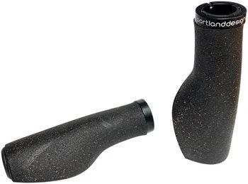 bicycle BMX kit-Portland Design Works Cork Chop Grips - Black, Lock-On