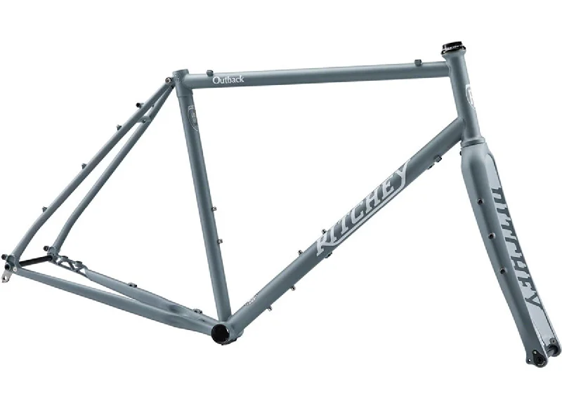 bicycle tire ply-Ritchey Outback Gravel Frameset - Granite-Snow - 2025