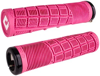 bicycle tool tray-ODI Reflex V2.1 Grips - White/Pink, Lock-On