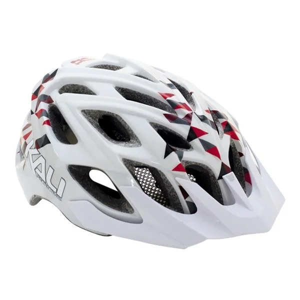 bicycle aluminum kit-Kali Chakra Plus MTB Helmet - Shred White