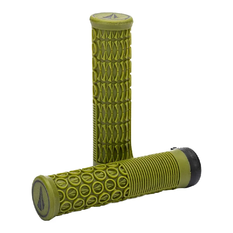 bicycle rotor kit-SDG Thrice 33 Lock-On MTB Grips - Olive Green